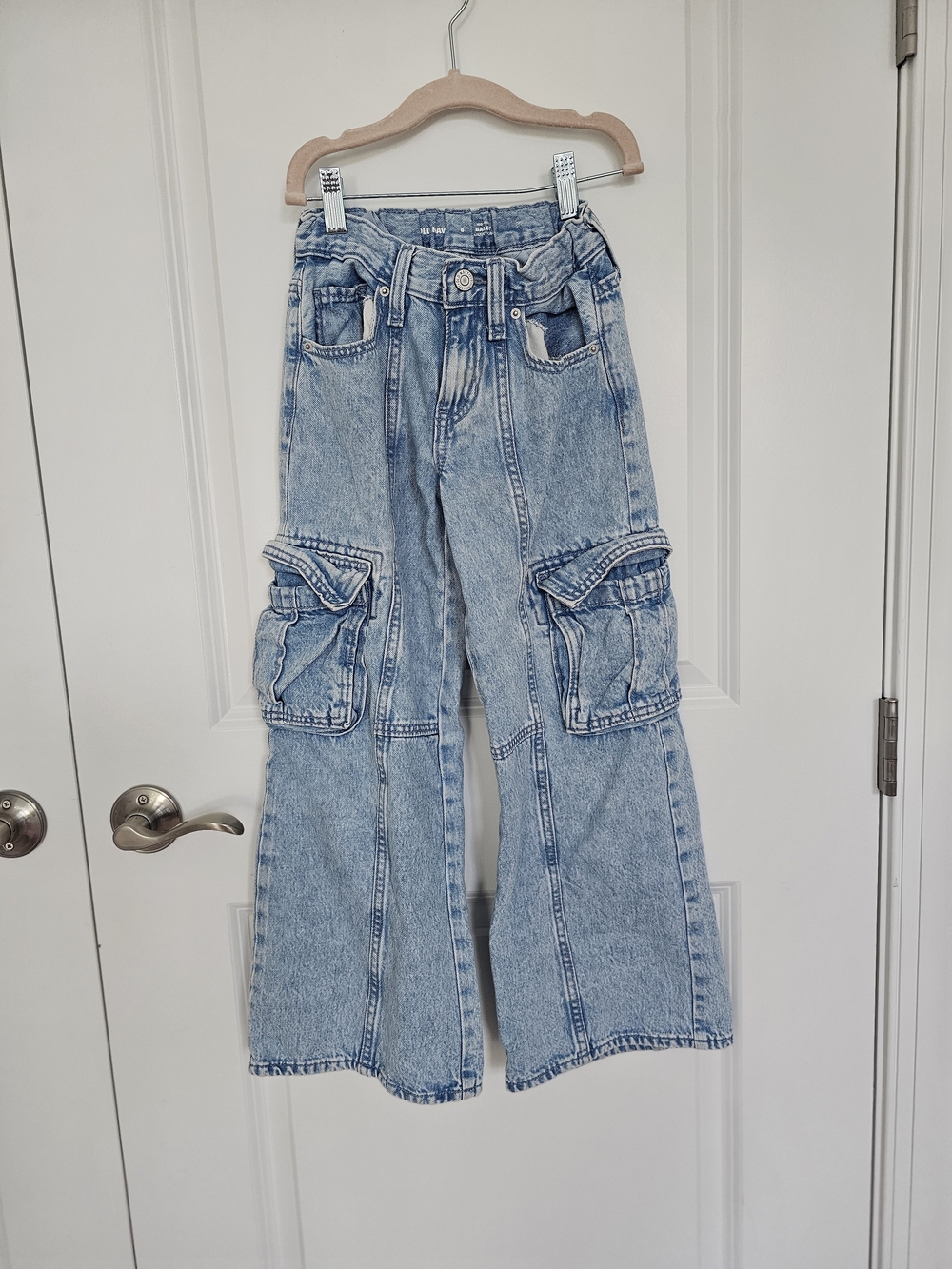 Old Navy Light Blue Cargo Flare Jeans for Kids
